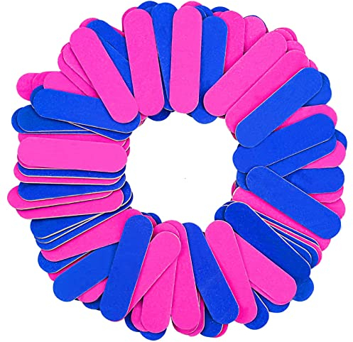 100Pcs Limes à Ongles 180/240, Emery Boards Lime à Ongles, Mini Limes à Ongles, Jetable Double face Lime a Ongles, Outils de Coiffage des Ongles pour la Manucure la Maison et le Salon