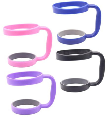 Mobestech 4pezzi Maniglie Riutilizzabili Per Bicchieri Inossidabile Da Maniglie Anti-scivolo Per Tazze Da Birra e Bevande Calde Per Attività All Aperto e Feste