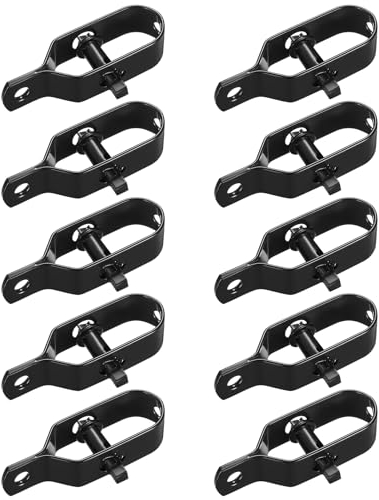 10 Pièces Tendeur Grillage, Tendeur de Clôture, Tendeurs à Fil Barbelé, Kit de Connecteurs Tendeur de Corde pour Fil de Tension (Noir)