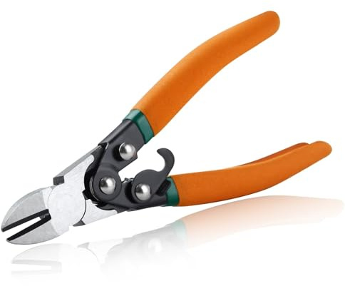 SPEEDWOX 6.5-Inch Compound Action Diagonal Pliers - Wire Cutter, Side Cutting with Flush Cut, Plastic Nippers for Precision Cutting and Reduced Effort