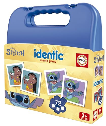 Educa - Identic Stitch | Gioco di memoria educativo per bambini con 72 carte. Trova le coppie e lavora sulle abilità di base come l'acuità visiva, l'attenzione e la memoria. Da 3 anni (20315)