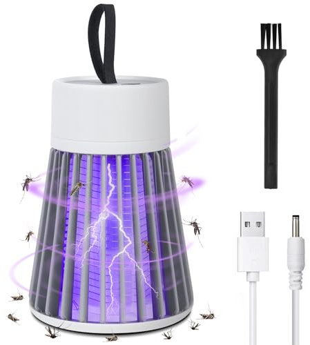DAJASD Insektenvernichter Elektrisch, 2-In-1 Mückenlampe, Mückenfalle Elektrisch, USB Wasserdicht Fliegenfalle Elektrischer, Aufhängbar Insektenlampe Mosquito Killer Für Innen Und Außen