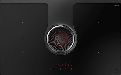 Elica PRF0203698, Piano cottura a induzione con cappa di scarico integrato NIKOLATESLA ONE EVO RAW BR/A/83, Black