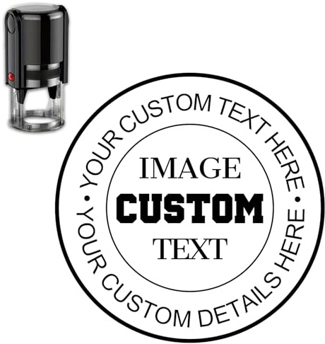 Sellos Personalizados,Sello Personalizado,CuñO Personalizado,Sello Personalizado Logo,Sellos Caucho Personalizados - 4 TamañOs, 9 Colores De Tinta Y 8 Fuentes