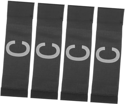 Healvian Lot de 4 Brassards de Capitaine de Football Noirs Résistants à l'usure Bandeaux Pratiques en Tissu Souple et Confortable Accessoires pour Équipe Sportive et Matchs de Football