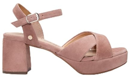 miMaO CERDEÑA - Sandalias de tacón ancho y plataforma Rosa maquillaje EU 38