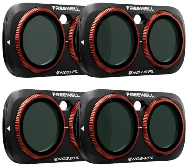 Freewell Bright Day ND/PL filtersats för Insta360 Luna Ultra | Inkluderar ND8/PL, ND16/PL, ND32/PL, & ND64/PL-filter för att minska bländning och förbättra kontrasten.