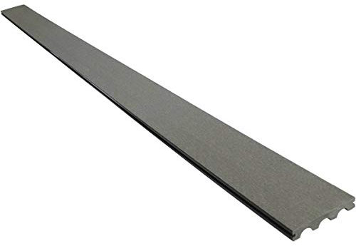Lot de 3 lames de terrasse composite pleines - Long: 2,4m -1m2- Gris