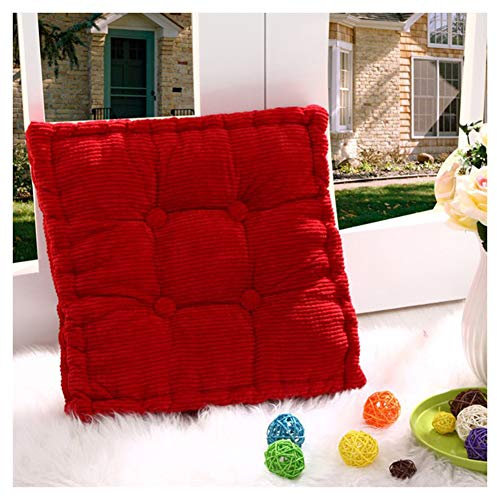 GELing Extrahohes Sitzkissen orthopädisch Sitzerhöhung Aufstehhilfe,Bezug aus hochwertigem Velours, 100% Polyester Füllung,Rot,40X40cm