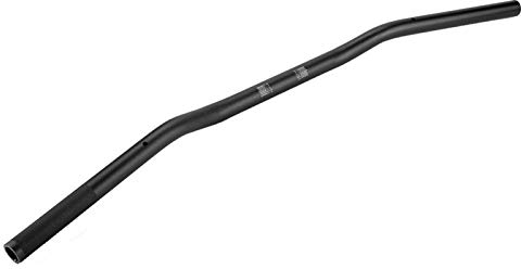Qiilu 22mm Durchmesser Aluminiumlegierung Retro Geändert Lenker Flach(Matt-schwarz)