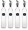 Maison & White 4-Pack 500 ml Glass Oil & Vinegar Dispensers – Elegant Thick Clear Cruet Bottles for Cooking & Serving with Drizzle Spouts | Restaurant Style