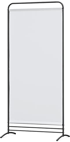 Angel Living Paravento con un pannello, arredamento elegante, separatore di ambienti pieghevole, divisorio per camere, 80 x 180 cm (bianco)