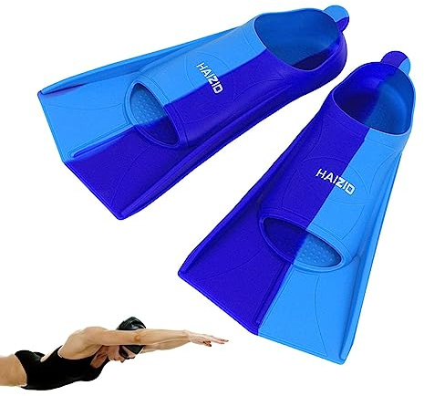 Hitburu Flippers for Snorkeling,Anti Slip Silicone Snorkeling Fins with Drainage Holes | Soft Swim Gear for Children & Adults, Colorful Swimming Snorkeling Aids for Feet