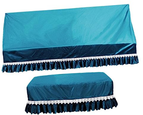 DIKACA Schutzhülle Für Klavier – Klavierstaubschutzhülle Aus Samt Schlichtes Design Für Zuhause Musikhocker-abdeckung Klavierabdeckungs-set