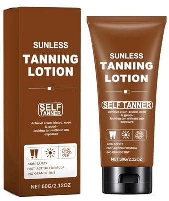 Crème Bronzante, Lotion De Bronzage Sans Soleil Longue Durée, Accélérateur De Bronzage, Bronzage Naturel Pour Bronzant, Pour Tous Types Peaux, 60g (1PCS)