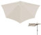 XLSBZ Halber Sonnenschirm Ersatzdach 5 Streben Sonnenschirm Halbrund Ersatzbezug Halbschirm Schattentuch für Balkon Garten & Terrasse Sonnenschutz (Beige)