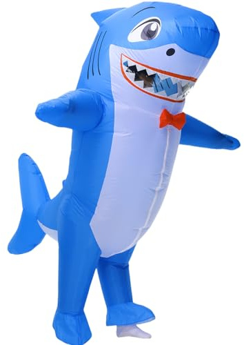Arokibui Uppblåsbar haj kostym uppblåsbar djur kostym haj kostym cosplay fest halloween kostym jul jumpsuit parad karneval kostym