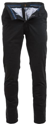 Instinct Pantaloni Chino Uomo Taglie Forti | Cotone Elasticizzato | vestibilità Comoda e Casual | Ideali per Ufficio, Tempo Libero | Pantaloni Primaverili Estivi da Uomo Eleganti 56, Nero GK-702