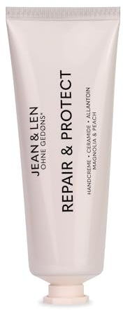 Jean & Len Crema mani Repair and Protect, per mani molto secche e screpolate, idrata la pelle, assorbe rapidamente, cura delle mani vegana, senza parabeni e siliconi, 75 ml