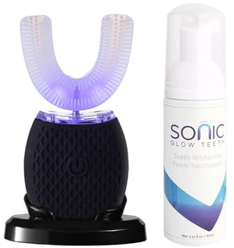 RONGCHUANG Cepillo de dientes ultrasónico para adultos, cepillo de dientes eléctrico automático con cerdas suaves, recargable, portátil, impermeable, temporizador de 30 segundos, carga inalámbrica