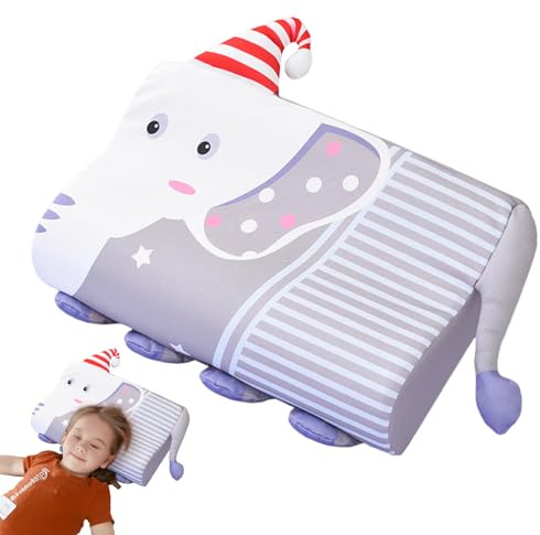 Generisch Almohada para niños para Dormir, Almohada de bebé para Cuna, Almohada ergonómica Agradable para la Piel con Lindo patrón de Animales para niñas hogar habitación Infantil