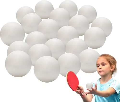 Genérico Pelotas de Tenis de Mesa Profesionales – 100 Piezas de Pelotas de Pong de duraderas, diseño sin Costuras, Entrenamiento de Alto Rebote | Pequeño para Tenis en Interiores y exteri