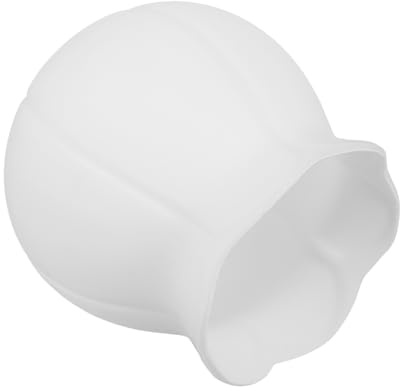 FIXOSHEE Paralume in Vetro Bianco a Forma di Fiore Bordo a Petalo 140X150 MM Sostituzione Paralume a Globo per Lampadari Sospesi e Lampade da Tavolo Decorazione Luminosa per Soggiorno e