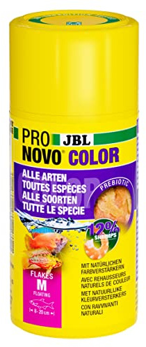 JBL Pronovo Color Flakes - Copos de Comida para Todos los Peces de Acuario de 8 a 20 cm, tamaño M, 100 ml