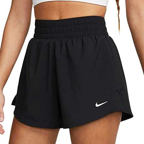 NIKE Damen One Df Hr Shorts, Black/Reflective Silv, S EU