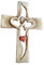 Lamala Croce cattolica in legno intagliato preghiera cristiana religiosa in piedi crocifisso intrecciati cuori ornamenti chiesa decorazione piccola croce murale