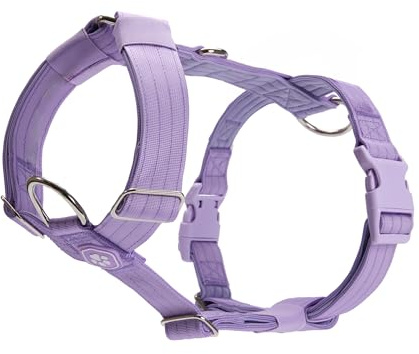 Harnais anti-traction pour chien - Conçu pour la sécurité et le contrôle, idéal pour les grandes races fortes - Pitbulls, Boxers - Violet - L