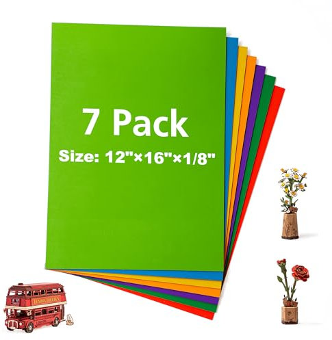 ROBOTIME Tablero Madera Contrachapada 3mm A3 7 Hojas 30×42cm 6 Piezas Nogal Tablero de Madera a Medida Para Bricolaje,Pirograbado Corte por Laser CNC Router Modelado