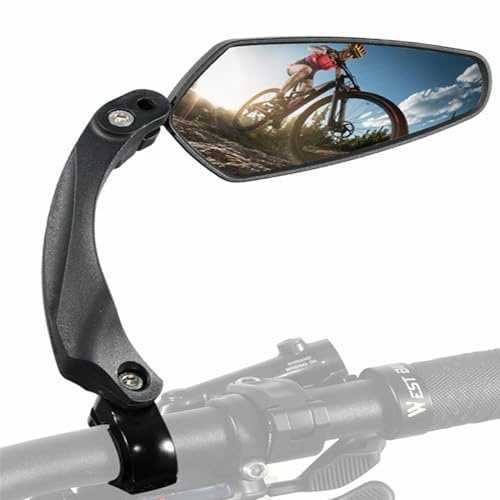 Cykel backspegel, cykelspegel för styre HD slagtålig glaslins justerbar 360° rotation för elcykel fordonskvalitet (höger spegel)