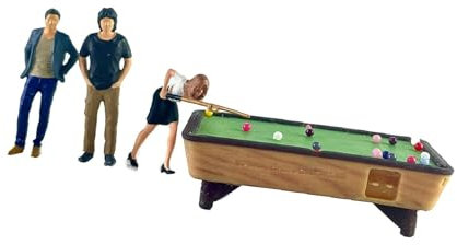 Oshhni Mini Billard Modell Set 1:64 Menschen Figur Modell Miniatur Szene Diorama Landschaft