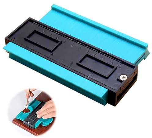 Jauge de profil de contour Duplicateur de forme de jauge en plastique Règle Contour Jauge Multifonctionnel Forme Duplicateur Mesure précise Carreaux de Bois stratifié Marquage,jauge de contour