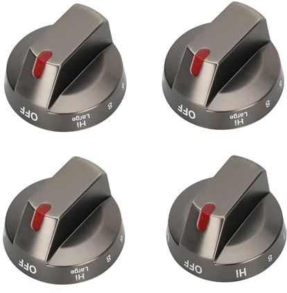 Upgraded 4-Pack DG64-00975A Electric Range Knobs Replacements, Cooktop Knob Fit for Samsung Stove/Oven Knobs Parts, Compatible with Samsung NE/NX9000T