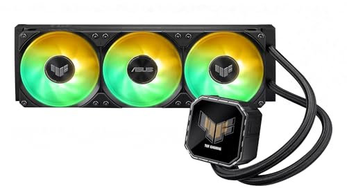 ASUS TUF Gaming LC III 360 ARGB LCD, dispositif de refroidissement liquide tout-en-un, trois ventilateurs ARGB préinstallés, écran IPS LCD 2,8, tubes de 400 mm, noir