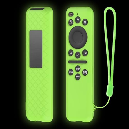 FTRONGRT Funda Compatible con Samsung BN59-01480L / BN59-01432A / BN59-01432J, Ultrafino y Ligero, Anti-Caída, Anti Choques, Funda Protectora de Silicona Suave para Mando a Distancia.Verde Luminoso