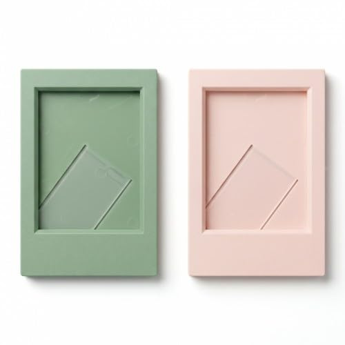 2pcs Mini Photo Frames Set, Small Picture Frames for Instax Mini Film 2.4 x 3.6 Inch, Rectangular Picture Frame Holder for Tabletop Desk Display, Lightweight Plastic Postcard Frame for Home Decor