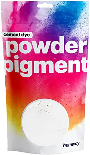 Hemway Cement Powder Pigment Dye Metallic Chalk White 50g | Concrete Colour Powder Toner for Cement, Mortar, Plaster, Premium Colour Enhancement