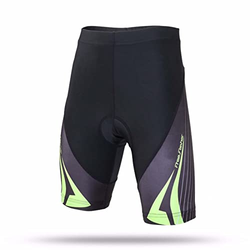 LSHEL Fahrradtrikot für Kinder, kurzärmlig, Cartoon, Rennrad, Mountainbike, Radhose für Mädchen und Jungen, atmungsaktiv, Radhose-Schwarz+Grün, 134/140(Herstellergröße: XL)