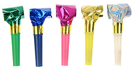 Party-Deco GWI120 - 120 Trombette da Festa olografiche Colori Assortiti