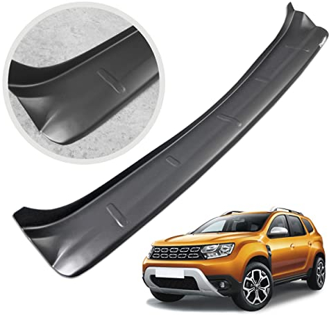 CHROMEMASTER | Ladekantenschutz Stoßstangenschutz | Kompatibel mit Dacia Duster 2018-; ABS-Kunststoff, Matt-schwarz; Unsere Lackschutzleiste Sichert den Heckstoßfänger vor Kratzern Und Beschädigung ab