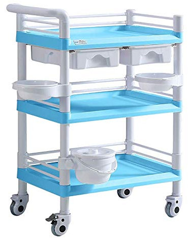 MHBGX Chariot de Rangement Multifonctionnel, Ménage Servant Chariot Chariot de Beauté Multifonction Chariot de Rouleau Médical Pour Le Laboratoire de Traitement, Support 150Kg Camions Manuelles Mobil