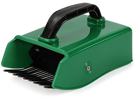 Spesh Berry Picker with Handle, Blueberry Rake Picker Scoop Tool for Picking Raspberries, Blackberries, Blueberries and Currants(Green+Black Handle)