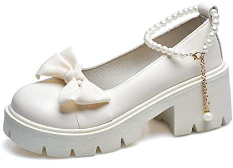 Ulalaza Chaussures à Plateforme Mary Jane à Semelle épaisse pour Femme - Style Gothique - Lolita - Chaussures Vernies, style15 WH, 42 EU