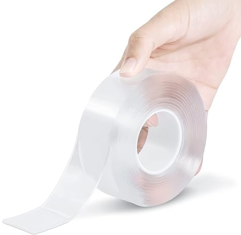 Ruban adhésif double face extra fort transparent, adhésif amovible lavable antidérapant, Nano Tape réutilisable ne laisse pas de traces pour moquette, photo murale sans perçage, 3M