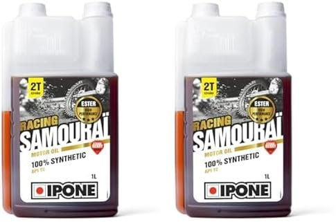 Ipone Samourai Racing - Aceite de motor de 2 tiempos, rendimiento 800090, fresa (Paquete de 2)