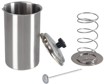 Tefola Schinkenhalter, Edelstahl Ham Press, Schinkenpresse mit Glasabdeckung und Thermometer (0-120°c), Fleischpresse, Wird Zum Kochen von Schinken Würstchen, Würstchen, Specksandwiches