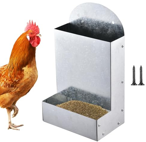 Ycezw Chickens Grits — Dispenser Chicken Coop, Grit Feeder | Portable Large Automatic Metal Container With Durable Design Ideal For Farm Outdoor Feeding Of Duck Chick And Other Poultry Providing Easy